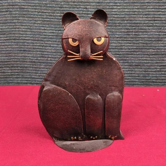 For Kitty Rescue! Metal Kitty Taper Candle Holder - Picture 1 of 9